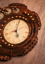 Steampunk - Qreative Qick Wooden Wall Clock | Wall Clock | Wooden Wall Art | Vintage Clocks | Clocks to Gift | Gear Clock | Steam punk