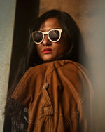 Sonnet Black and White | Wooden Sunglasses | Wood Prescription Frame | QQ frames