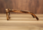 Smoked Squares | Burnt | Wooden Sunglasses |Wood Prescription Frame | Wooden Eyewear | Wood Specs | Wood Glasses | Wood Frame