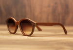 Sapeli Cigar Part Floral | Wooden Sunglasses | Wood Prescription Frame | QQ frames