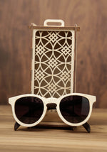 Sonnet Black and White | Wooden Sunglasses | Wood Prescription Frame | QQ frames