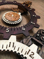 COGWHEELS - Qreative Qick Wooden Wall Clock | Vintage Clocks | Gear Clock | Steam punk
