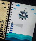 Maritime Notebook  - Qreative Qick Diary | Wooden Diary |Vintage Diary|book to Gift| | Wooden Planner