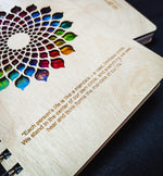 Mandala Notebook - Wooden Diary | Wooden Notebook |  Wooden Personalized notebook | A5 diary | Planner | Vintage Note book | Mandala Cut