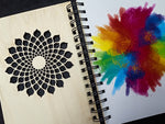 Mandala Notebook - Wooden Diary | Wooden Notebook |  Wooden Personalized notebook | A5 diary | Planner | Vintage Note book | Mandala Cut
