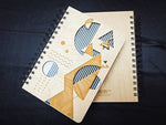 Designer geometry - Wooden Diary | Wooden Notebook |  Wooden Personalized notebook | A5 diary | Planner | Vintage Note book