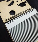 Designer geometry - Wooden Diary | Wooden Notebook |  Wooden Personalized notebook | A5 diary | Planner | Vintage Note book