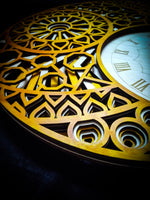 QQ Terrestrial Asteroid -  Handcrafted wooden wall clock