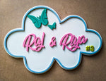 Cloudy - Qreative Qick Name board | Wooden Sign | Sign Boards