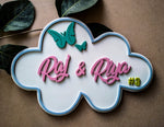 Cloudy - Qreative Qick Name board | Wooden Sign | Sign Boards