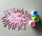 Coral Reef - Qreative Qick Name board | Wooden Sign | Sign Boards