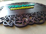 Floral - Qreative Qick Name board | Wooden Sign | Sign Board
