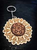 Set of 5 Mandal - Punk Keyrings | Qreative Qick Keychains | Wooden Keychains