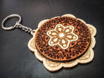 Set of 5 Mandal - Punk Keyrings | Qreative Qick Keychains | Wooden Keychains