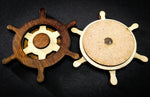 Captains Wheel a set of 2 - QreativeQick Refrigerator Magnet|Wooden Magnet|Vintage Magnet
